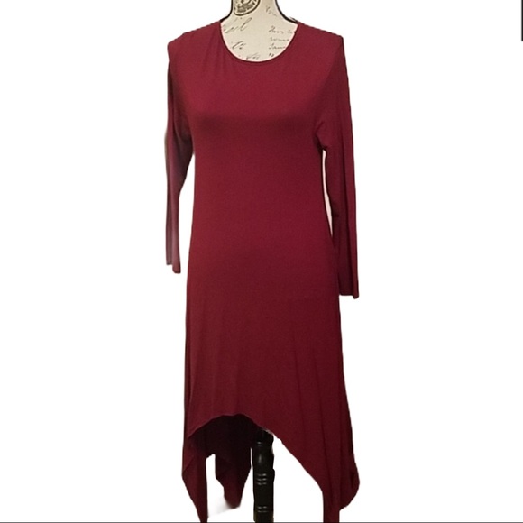 Shark Bite Hem Tunic Dress - Picture 1 of 4